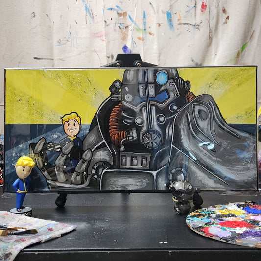 Fallout | Power Armor + Bobblehead (Painting)